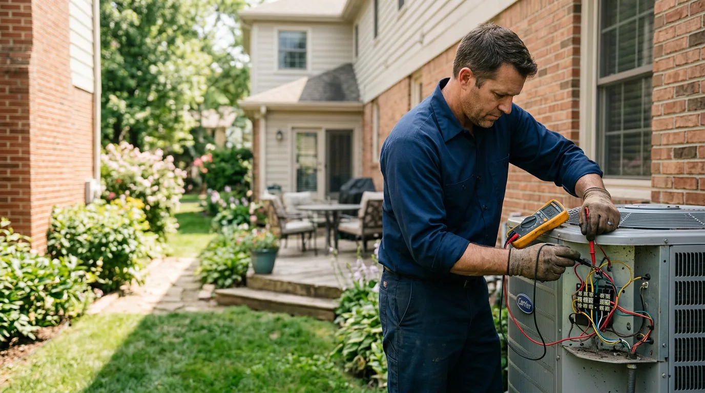 HVAC technician working near Gilberts, IL